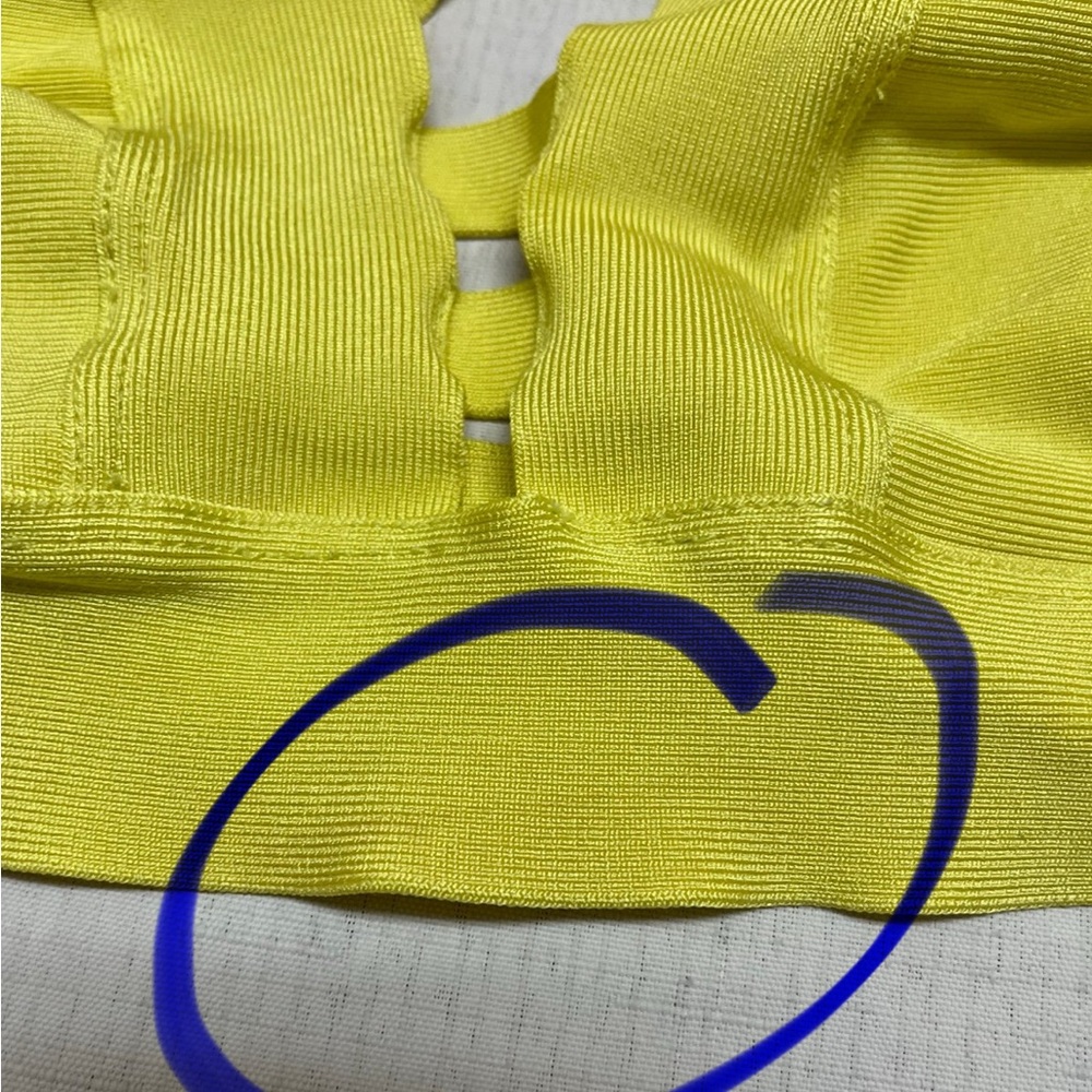 House of CB XS yellow bandage crop top & skirt set - Picture 6 of 14